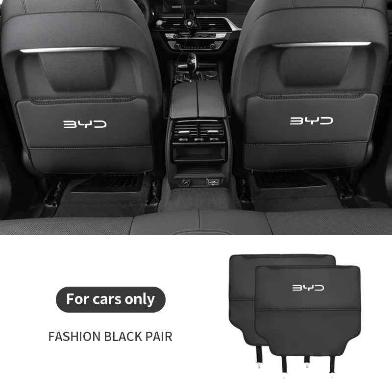 Pour BYD Atto 3 Tang F3 E6 Yuan Plus Song Max F0 Qin G3 I3 Han siège de voiture stockage arrière dossier Anti-usure coussin Anti-coup de pied