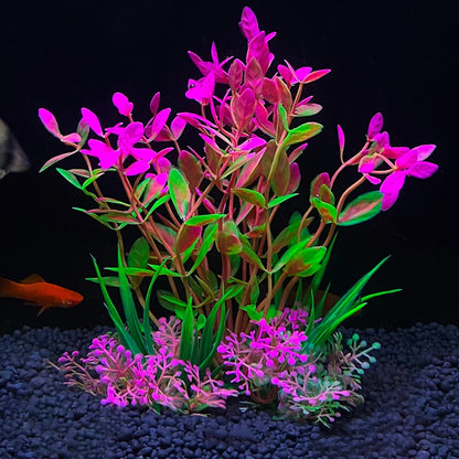 Plantes artificielles décoratives pour aquarium, herbe aquatique en plastique pour décorations d'aquarium, accessoires pour aquarium, plantas acuario