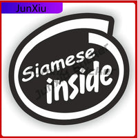 Autocollant intérieur de chat siamois créatif, autocollants personnalisés anti-rayures pour voiture Suv côté Camping Suv Scooter électrique
