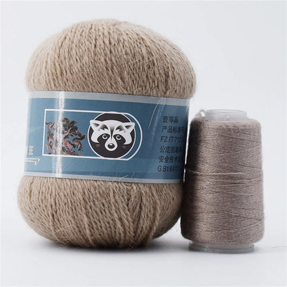 Fil de fourrure de vison pour fils pour tricoter et Crochet, fil de t-shirt en dentelle à 2 plis pour tricoter à la main, couture, 1 écheveau 340 M 50 + 20g