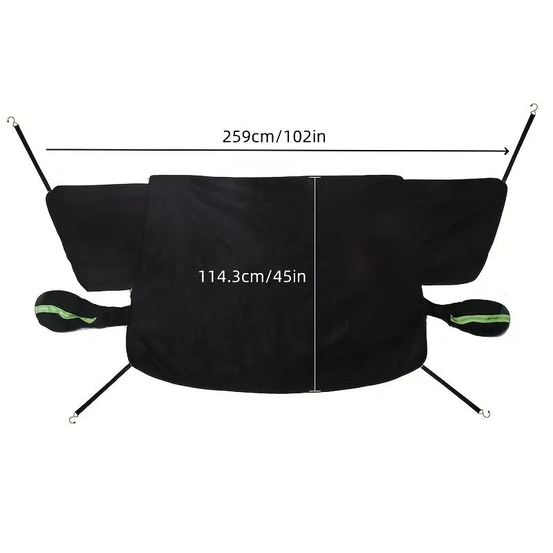 Couverture à trois fenêtres pour couverture de neige pour voiture, protection solaire avant, demi-couverture, livraison transfrontalière