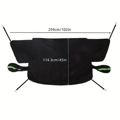Couverture à trois fenêtres pour couverture de neige pour voiture, protection solaire avant, demi-couverture, livraison transfrontalière