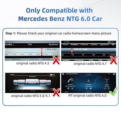 Kit de rénovation automatique sans fil CarPlay et Android, boîtier décodeur, Interface CarPlay pour système Mercedes Benz NTG 6.0 MBUX 2019 +
