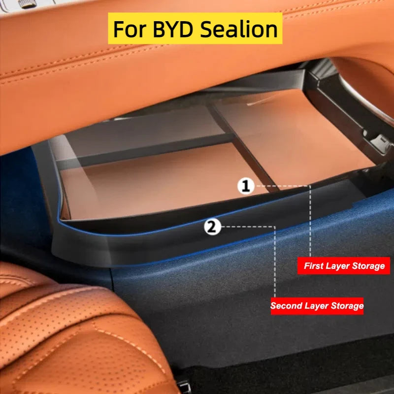 Boîte de rangement de commande centrale, cloison de rangement, accessoires d'intérieur de voiture, pour BYD Sealion 7 Sea Lion 07 EV 2024 2025
