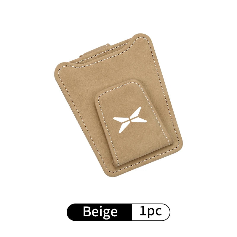 Clip de lunettes de voiture, pare-soleil Portable en daim, support de rangement pour Xpeng P7 G3 G3i G9 P5 X2 N5 F30 H93 Beta 2019 2020 2021