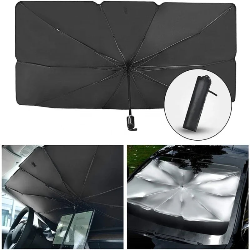 Pare-soleil de voiture pliable, pare-brise, rideau de pare-soleil pour fenêtre avant de voiture, accessoires de protection solaire