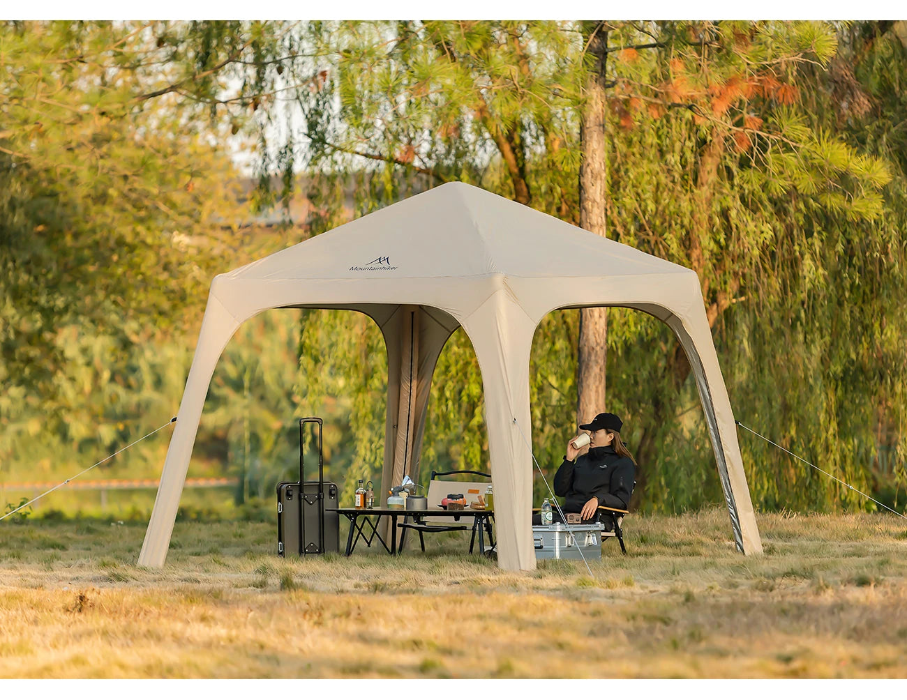Tente dôme gonflable portable imperméable pour le camping en plein air Mountainhiker, grande capacité pour plusieurs personnes, auvent de parc, auvent de pique-nique