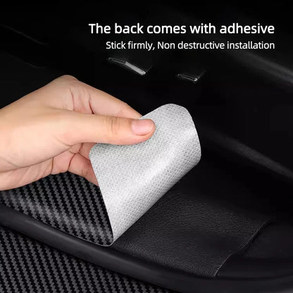 Décalcomanies de porte de voiture en cuir, fibre de carbone, seuil anti-rayures, BYD Atto 3 Yuan Plus Han Tang EV F3 E6 Dmi Song F0 Qin Pro, 5 pièces
