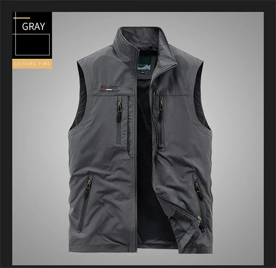 Veste sans manches pour hommes, gilet d'été pour Cargo, escalade, chasse, photographe en plein air, pêche, Camping, vêtements de travail, 2024