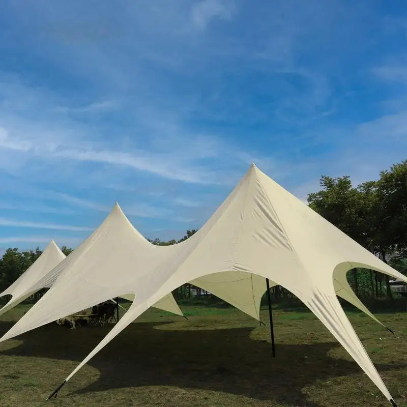 Tente d'extérieur à baldaquin extensible et imperméable, abri solaire en tissu Oxford pour exposition de fêtes de mariage, tente de spectacle commercial Glamping