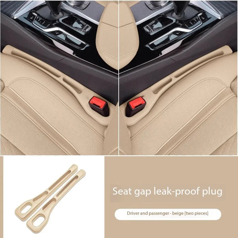 Organisateur universel de remplissage d'espace de siège de voiture en PU, 2 pièces, bouchon Anti-fuite, fente de bande, organisateur de rangement d'espace de siège, accessoires