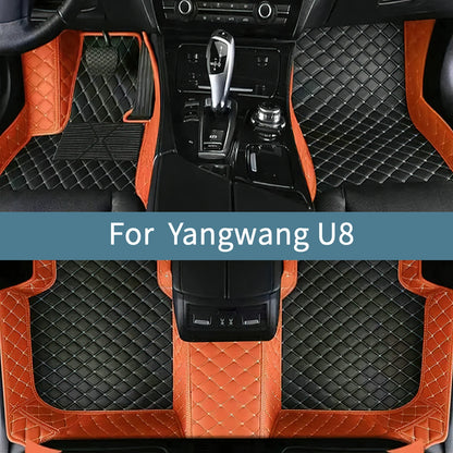 Tapis de sol de voiture en cuir pour Yangwang U8 2023 2024 2025 2026