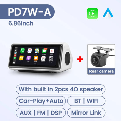 6.86 "/10.26'' contrôle Central universel écran tactile intelligent Support sans fil Carplay Android Auto BT WIFI SD AUX caméra de recul