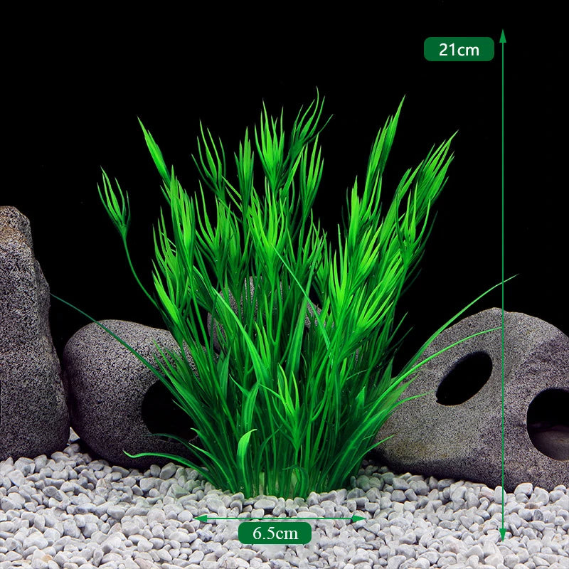 Plantes artificielles décoratives pour aquarium, herbe aquatique en plastique pour décorations d'aquarium, accessoires pour aquarium, plantas acuario