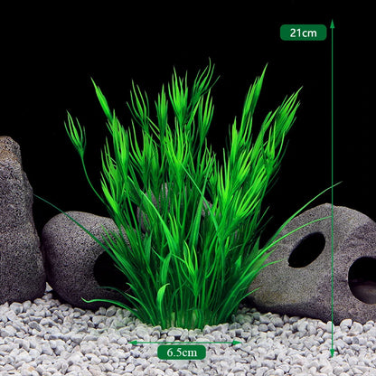 Plantes artificielles décoratives pour aquarium, herbe aquatique en plastique pour décorations d'aquarium, accessoires pour aquarium, plantas acuario