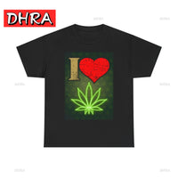 J'aime la mauvaise herbe t-shirt drôle graphique de mauvaises herbes 420 unisexe t-shirt en coton lourd moderne doux jeune t-shirt Hiphop motivation artistique T-shirts