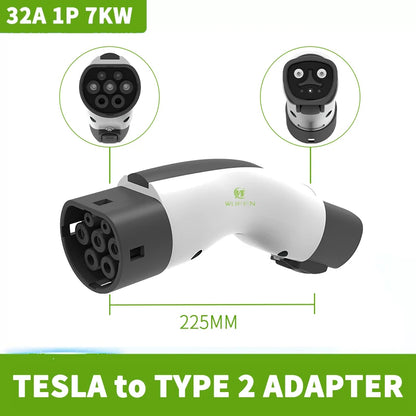 WUFEN pour 4 adaptateur de chargeur EV Standard Type 1/Tesla vers Gbt convertisseur 7kw Type 2/gbt à J1772 adaptateur 32A charge de voiture électrique