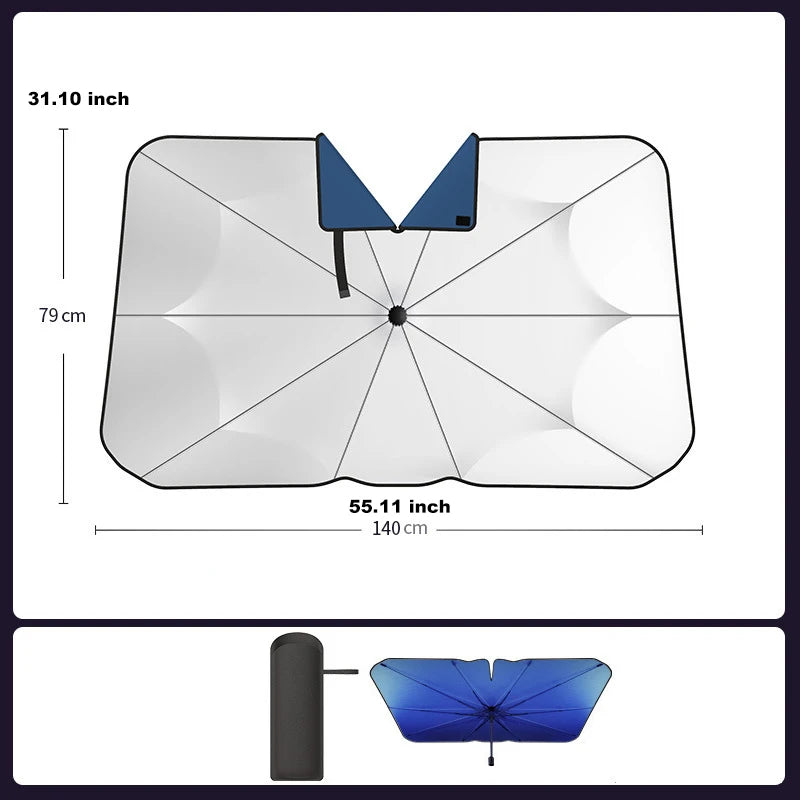 Pare-soleil rétractable pour pare-brise avant de voiture, Protection solaire d'été, blocage de Parasol de voiture