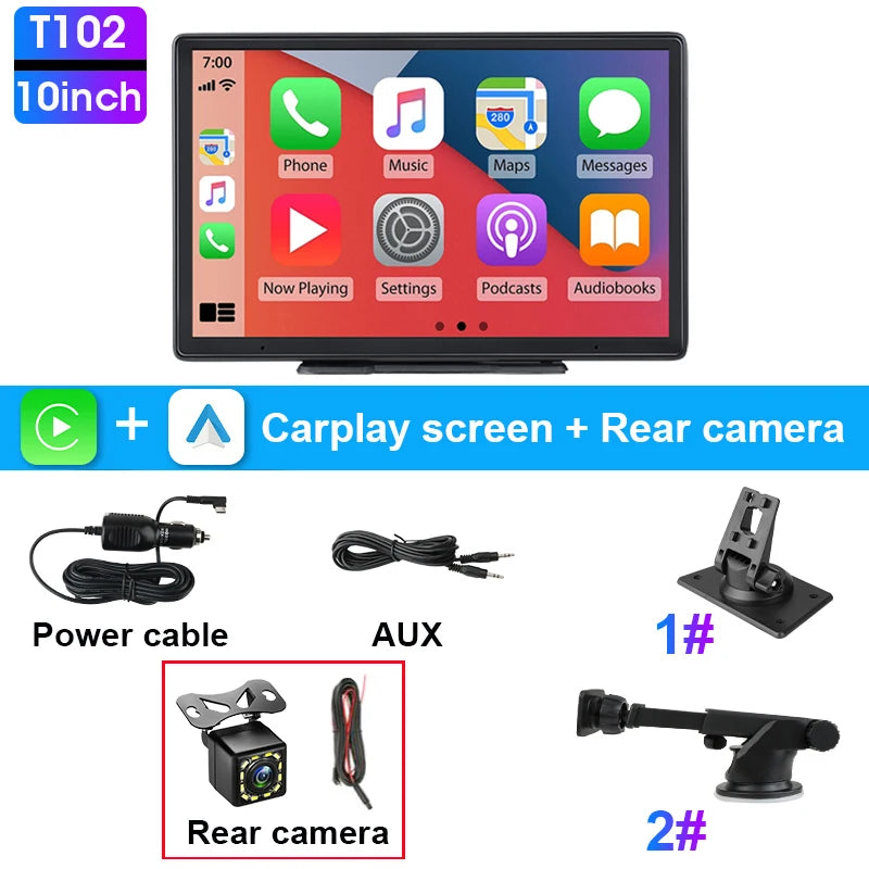 JMCQ 7/10 pouces Carplay voiture écran intelligent lecteur vidéo multimédia sans fil Carplay Android Auto autoradio pour Apple Android stéréo