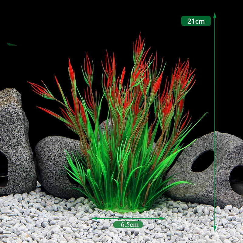 Plantes artificielles décoratives pour aquarium, herbe aquatique en plastique pour décorations d'aquarium, accessoires pour aquarium, plantas acuario