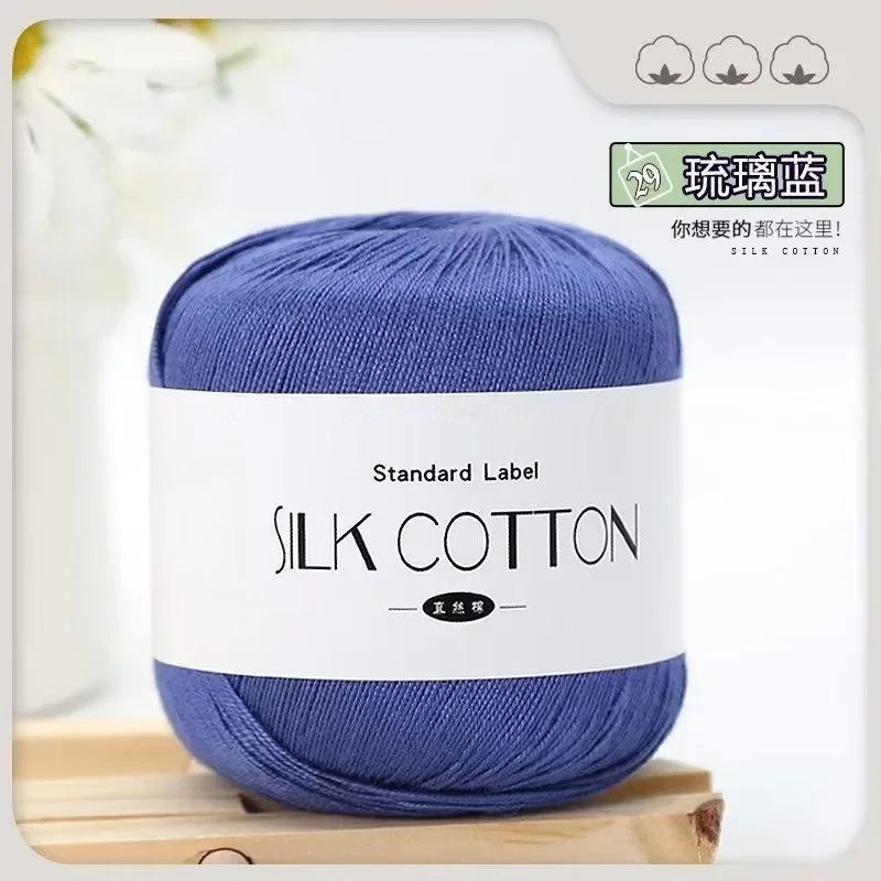 Fil à tricoter chaud et doux pour bébé, 50 g/pièce, dentelle de soie, coton, lait, Crochet, tricoté à la main, fournitures pour tricot à la main, point de croix