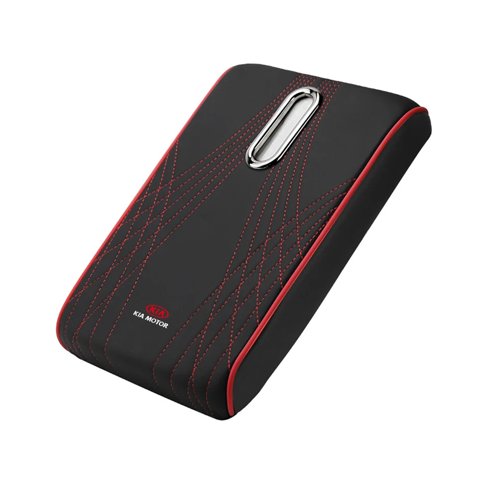 Housse de coussin de Protection pour accoudoir de voiture, 1 pièce, en cuir, pour Kia K1 K2 K3 K4 K5 K6 K7 K9 Stonic Stinger Venga Carens