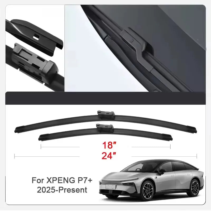 Balais d'essuie-glace de voiture, 2 pièces, pour XPENG P7,G3,G6,G9,X9,MONA, pare-brise avant, Double caoutchouc, accessoires de voiture ﻿