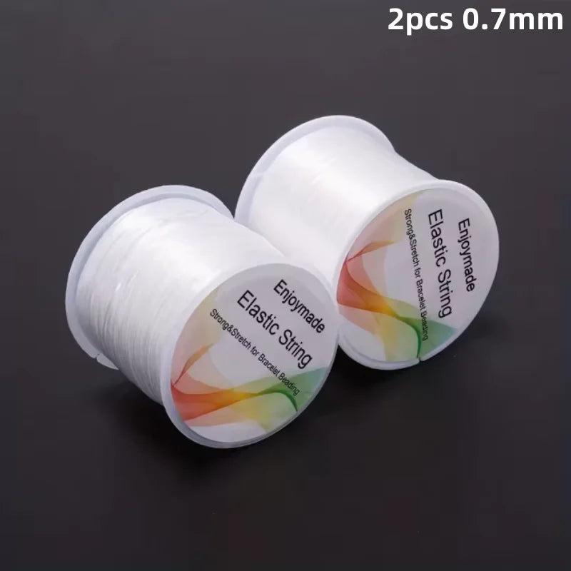 Cordon de Bracelet élastique Transparent en cristal de 100 mètres, pour la fabrication de bijoux et de colliers, fil à coudre pour bricolage