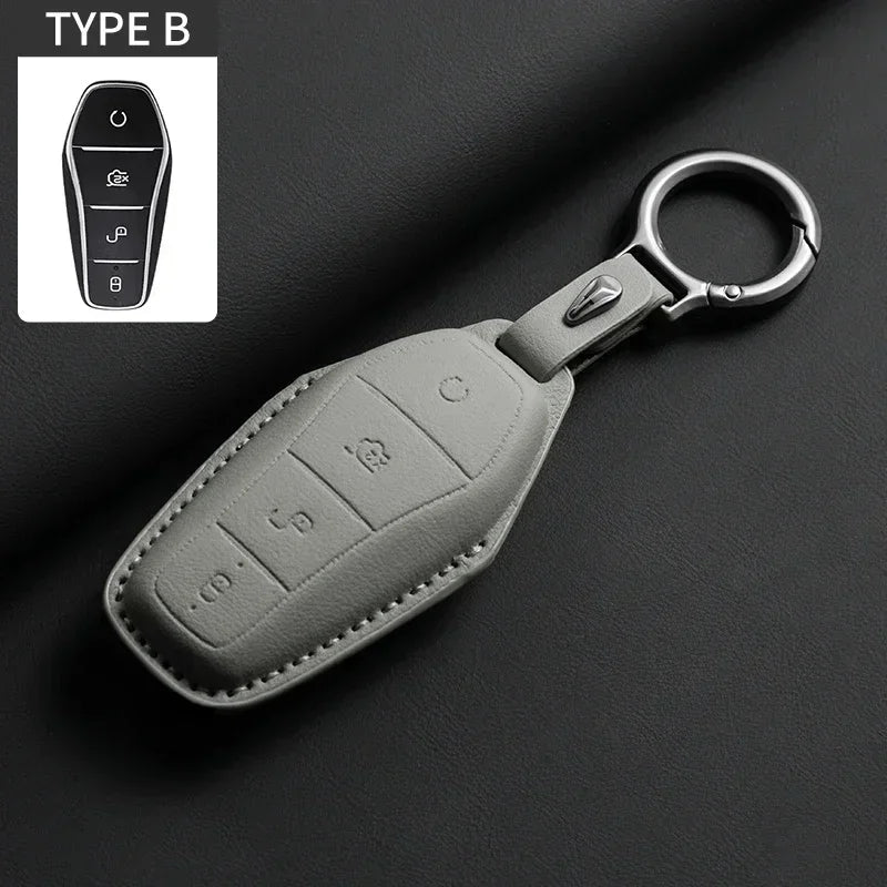 Étui de protection pour clé de voiture, support pour BYD Han Ev Tang Dm Qin PLUS Song Pro MAX Yuan DolDave E2, protecteur de clé automatique, accessoires de voiture