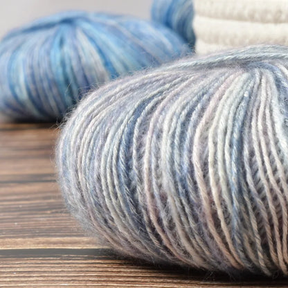 Rouleau de fil à gâteau dégradé, 50g/rouleau, bricolage, laine tricotée à la main, fil Mohair, fil de coton, fil doux au Crochet, vêtements, chapeau, écharpe