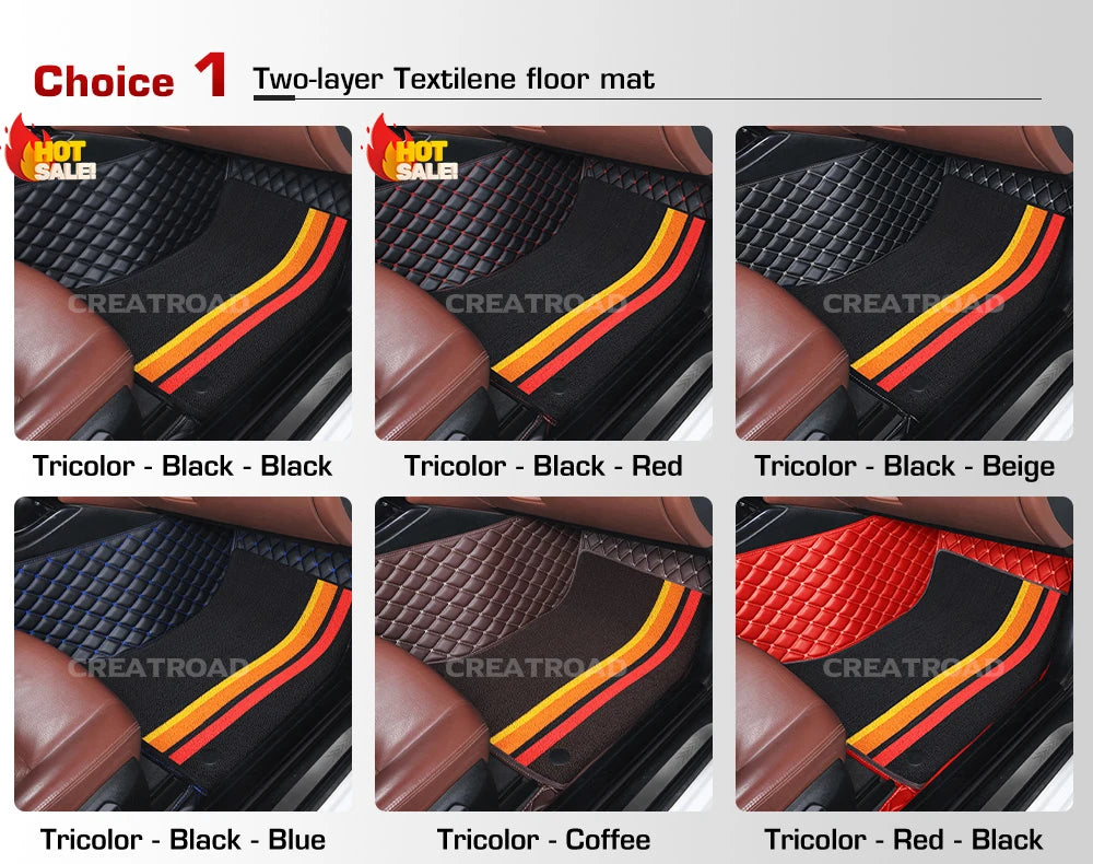 Tapis de sol de voiture Double couche, couverture de tapis automobile personnalisée, accessoires d'intérieur pour Xpeng G6/G9 2022 2023 2024 2025