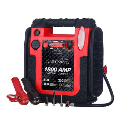 Démarreur de saut Portable pour batterie de voiture 1800A, outil d'urgence 12V, démarreur de saut automatique avec compresseur d'air pour voiture