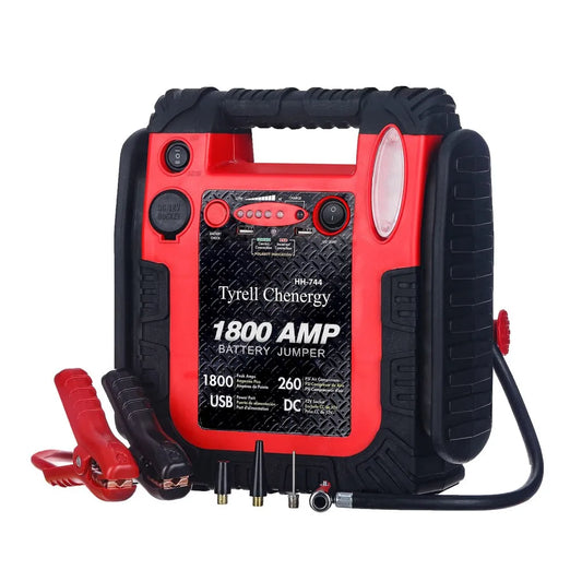 Démarreur de saut Portable pour batterie de voiture 1800A, outil d'urgence 12V, démarreur de saut automatique avec compresseur d'air pour voiture
