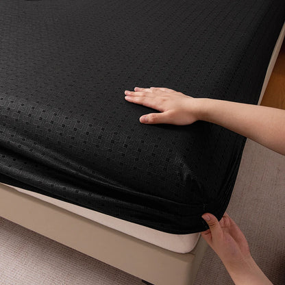 Housse de matelas unie douce pour la maison, drap-housse avec bande élastique pour lit simple, double, king, queen 90/120/150/180/200CM
