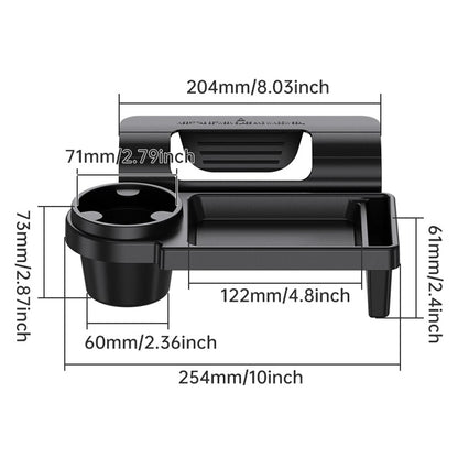 Boîte d'évaluation de voiture multifonctionnelle avec porte-gobelet, porte latérale, fenêtre, fente pour téléphone, confrontStorage T1 pour véhicule