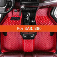 Tapis de sol de voiture en cuir personnalisé, pour BAIC B80 2021 2022 2023 2024 2025 2026 2027, accessoires d'intérieur
