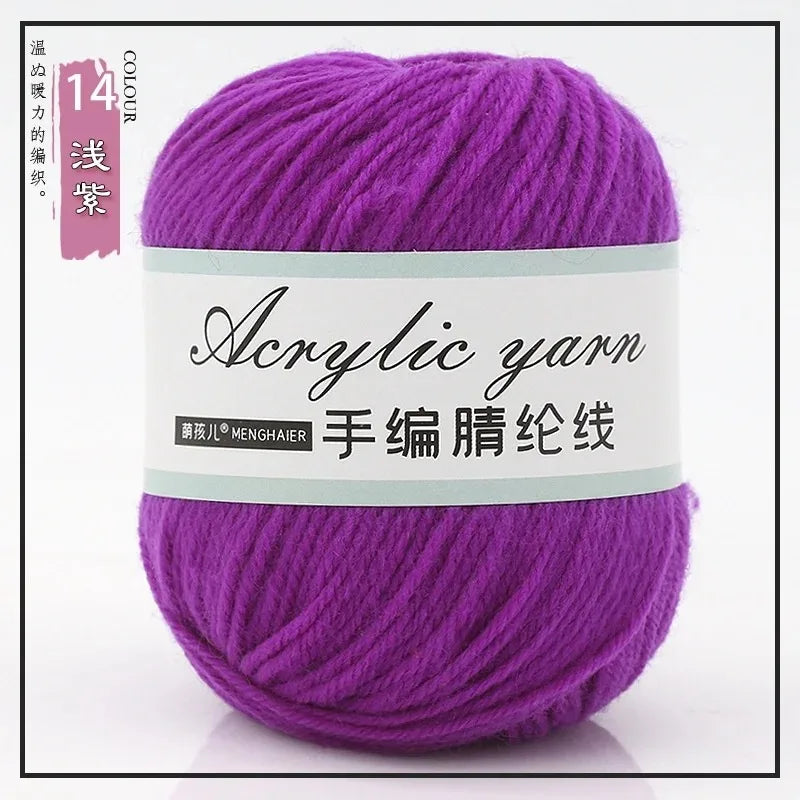 Fil tricoté en acrylique mélangé à 4 brins, avec crochet pour pull, chaussures, pantoufles, écharpe, démarreur tissé à la main pour débutants