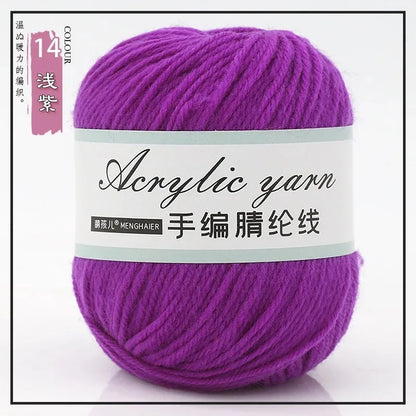 Fil tricoté en acrylique mélangé à 4 brins, avec crochet pour pull, chaussures, pantoufles, écharpe, démarreur tissé à la main pour débutants