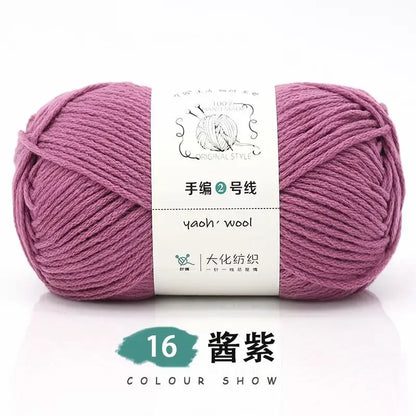 Fil de Coton Crocheté à la Main, 100g, Bricolage, Laine pour Bébé, Écharpe, Veste, Pull