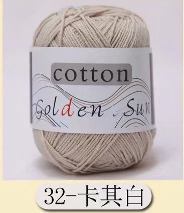 Fil doux doux en 100% coton naturel pour bébé, fil anti-boulochage pour le crochet à la main, 50g, 1 pièce