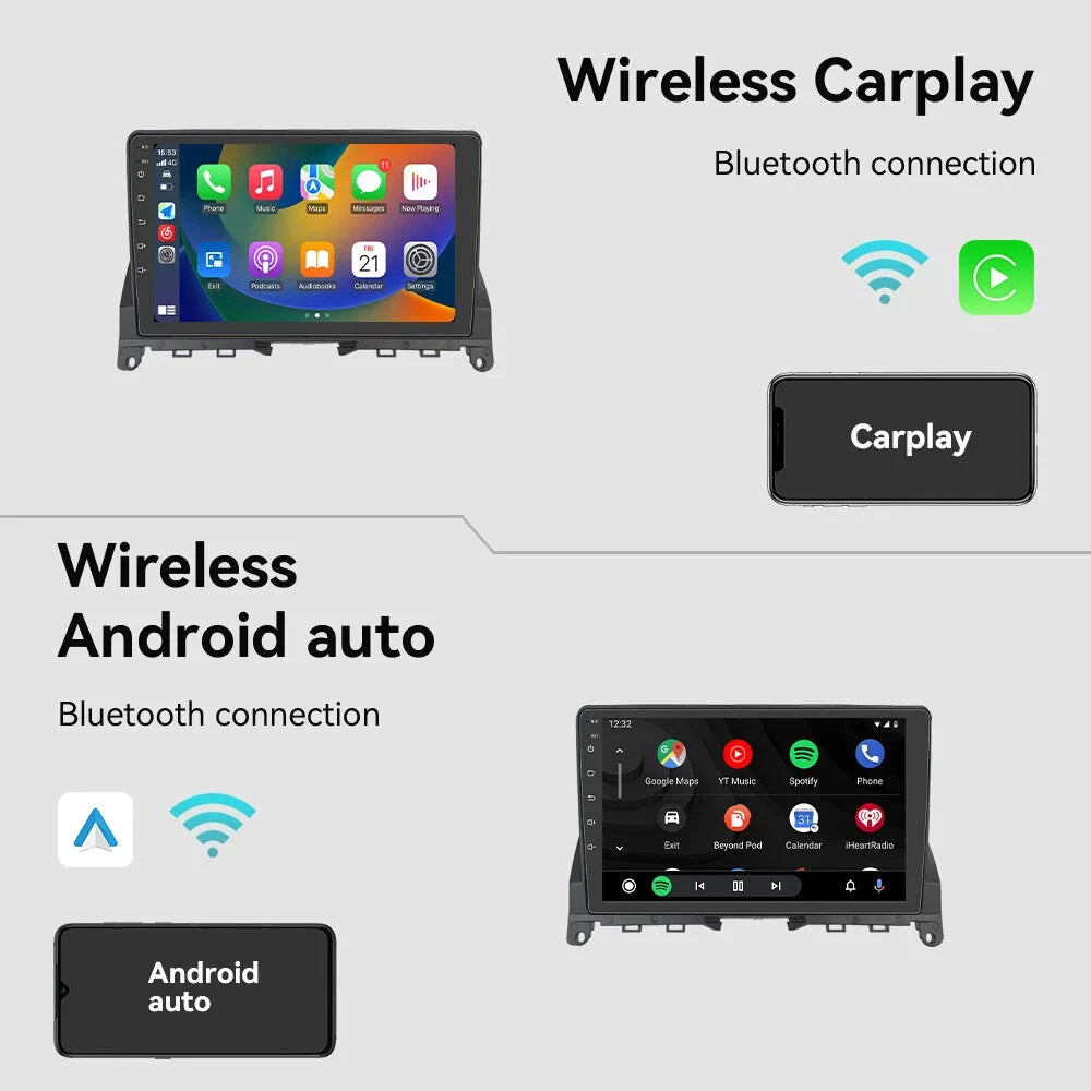 Pour Mercedes Benz classe C 3 W204 S204 2006 - 2011 Android 15 Carplay Auto autoradio multimédia lecteur vidéo Navigation GPS DSP