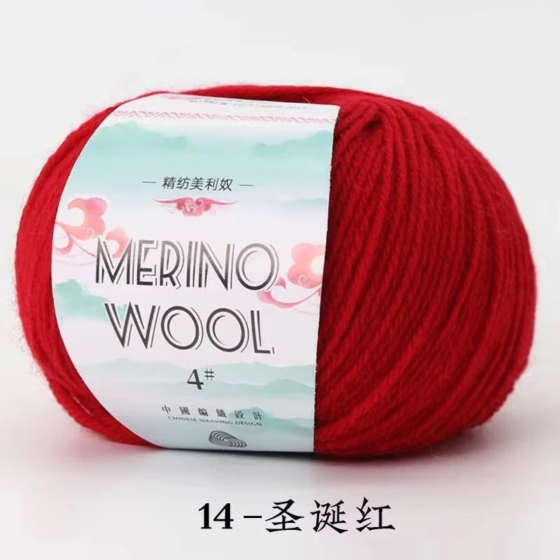 Rouleau de fil de laine mérinos pour bébé, 50 g/rouleau, 130 M/rouleau, bricolage tricoté à la main, écharpe au Crochet, vêtements, chapeaux