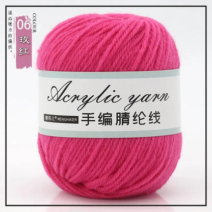 Fil tricoté en acrylique mélangé à 4 brins, avec crochet pour pull, chaussures, pantoufles, écharpe, démarreur tissé à la main pour débutants
