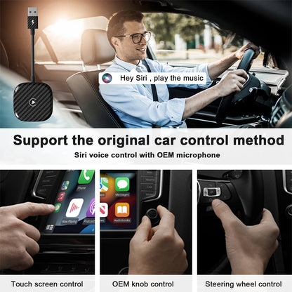 Adaptateur sans fil CarPlay, adaptateur filaire vers sans fil, compatible avec CarPlay, dongle Plug and Play, Wi-Fi 5GHz