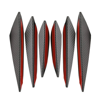 4/6 pièces voiture pare-chocs avant lèvre décoration diffuseur séparateur ailerons corps Spoiler Canards Valence menton voiture Tuning Canard décor