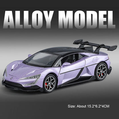BYD – modèle de voiture de sport U9, échelle 1:32, porte à ciseaux, lumière musicale ouverte, modèles de supercar, cadeau de Collection
