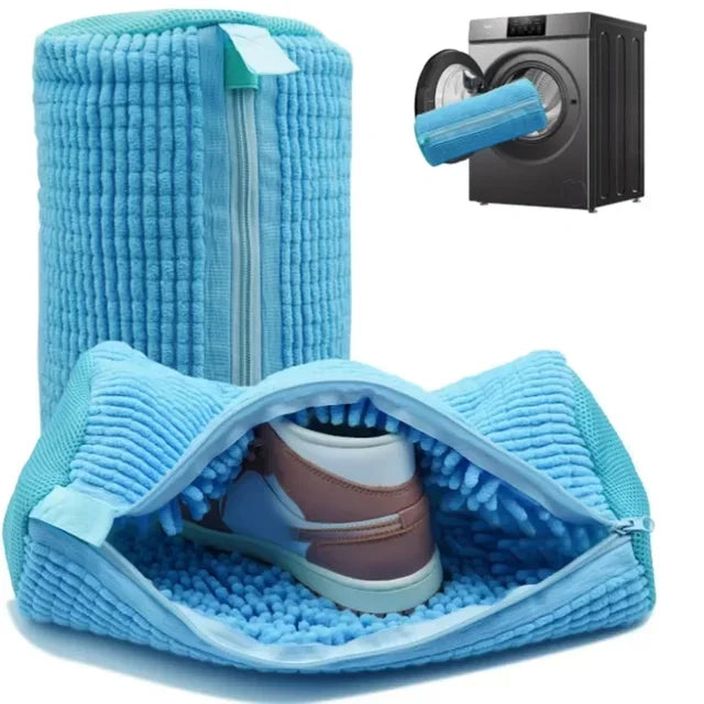 2/1 pièces sac de lavage de chaussures Machine à laver sacs à linge avec fermeture à glissière chaussures sacs de nettoyage chaussures blanchisserie Fibers moelleuses Sneaker