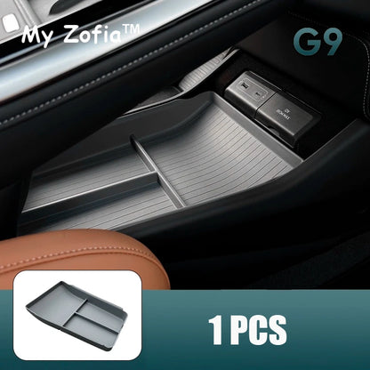 Boîte de rangement d'accoudoir de voiture pour Xpeng XiaoPeng G9, console centrale, évalué, conteneur, ABS, accessoires de coussin, 2023, 2024, 2025