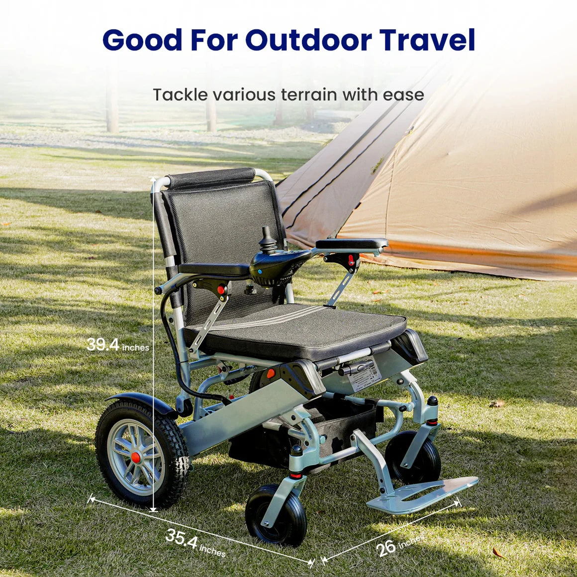 Chaises roulantes électriques pour adultes, fauteuil roulant électrique léger pliable, fauteuil roulant électrique pliant, mobilité motorisée pour handicapés