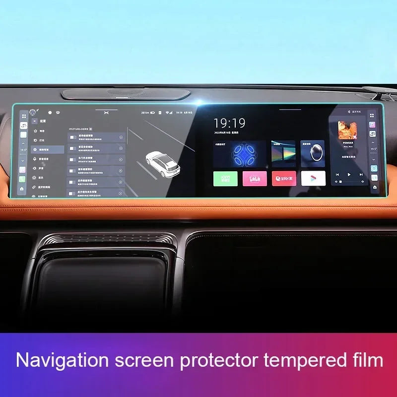 For XPENG G9 2022-2024 Car GPS Navigation Screen Protect Glass Film Dashboard Display Tempered Sticker Auto Internal Accessories